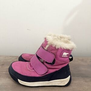 Sorel Kids Pink and Black Snow Boots